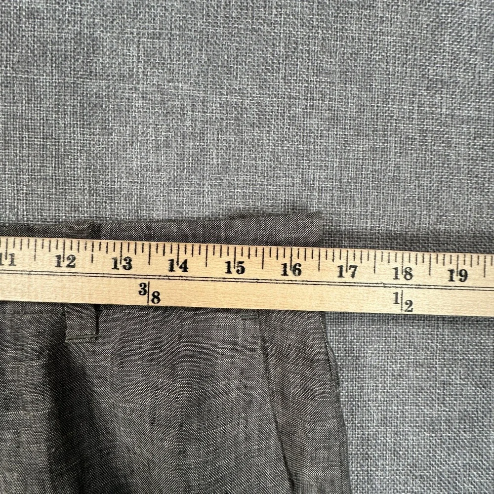 H&M Linen Pants Mens 33x34 Grey Straight Leg Breathable Coastal Summer Casual